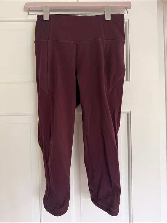 lululemon athletica Pants - Lululemon High-Waist Wine Athletic Capri Leggings
